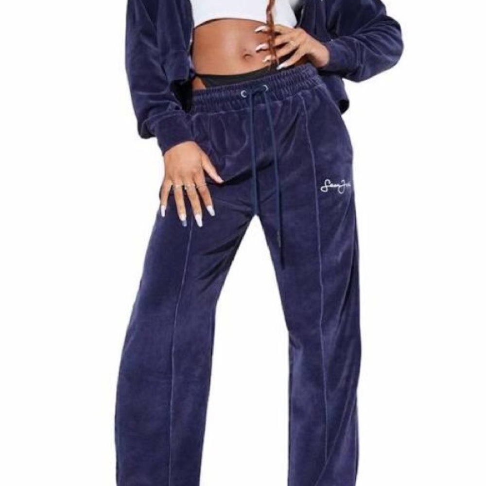 Sean John Velour Wide Leg Pants